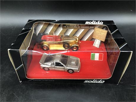 SOLIDO ITALY  MODEL SET 24K GOLD PLATE