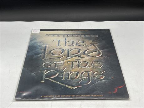 ‘78 PRESS LORD OF THE RINGS - MOTION PICTURE SOUNDTRACK - VG (SLIGHTLY SCRATCHED