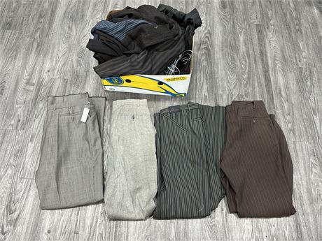 14 MENS DRESS PANTS - SOME NEW WITH TAGS