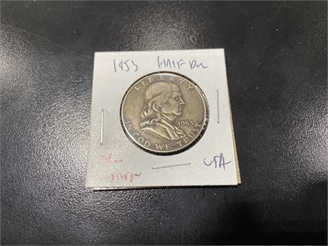 1953 USA HALF DOLLAR SILVER COIN