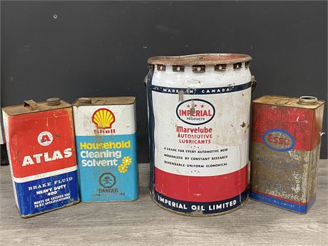 VINTAGE TINS - OIL & CLEANING SUPPLIES