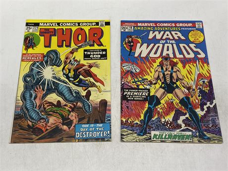 THE MIGHTY THOR #224 AND AMAZING ADVENTURE FEATURING WAR OF THE WORLDS #18
