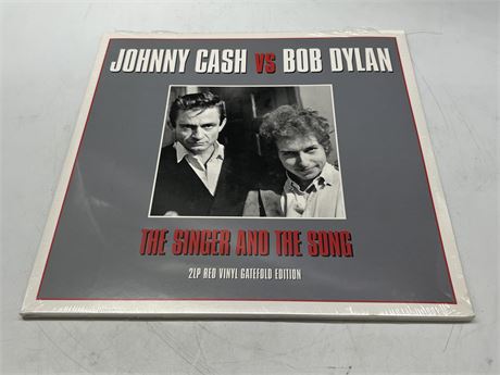 SEALED - JOHNNY CASH VS BOB DYLAN - THE SINGER & THE SONG 2LP RED VINYL