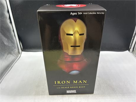 NEW IN BOX LIMITED EDITION IRON MAN 1:2 SCALE RESIN BUST