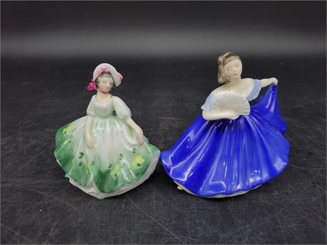2 ROYAL DOULTON FIGURES ELAINE AND SUNDAY BEST (4"tall)