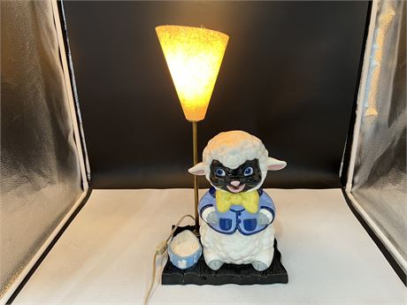 MCM LITTLE BO PEEP SHEEP LAMP - WORKS (20” tall)
