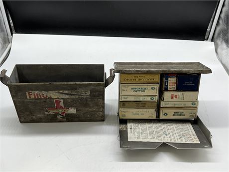 EARLY VANCOUVER FIRST AID KIT W/CONTENTS
