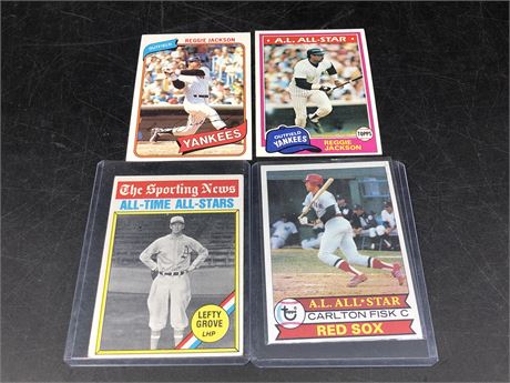 4 MISC 1970/1980s MLB CARDS