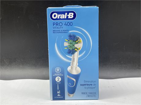 (NEW) ORAL-B PRO 400 VITALITY RECHARGEABLE TOOTHBRUSH