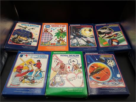 COLLECTION OF INTELLIVISION GAMES - VERY GOOD CONDITION
