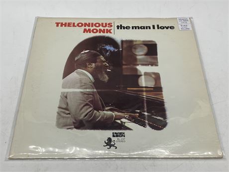 1973 ORIGINAL US PRESS THELONIOUS MONK - THE MAN I LOVE - VG+