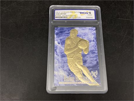 WCG GRADE 10 KOBE BRYANT ROOKIE SKY BACKGROUND LIMITED EDITION CARD