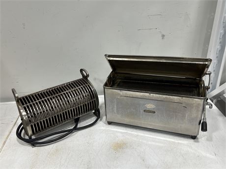 VINTAGE ELECTRIC HEATER & VINTAGE STAINLESS STEEL AUTOCLAVE