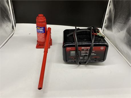6 TON HYDRAULIC JACK & BATTERY CHARGER