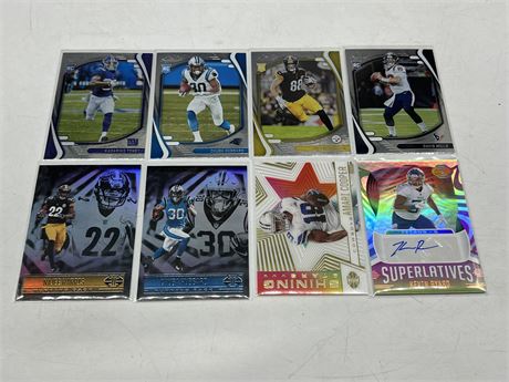 8 NFL ROOKIES - INCLUDES 1 AUTOGRAPHED CARD