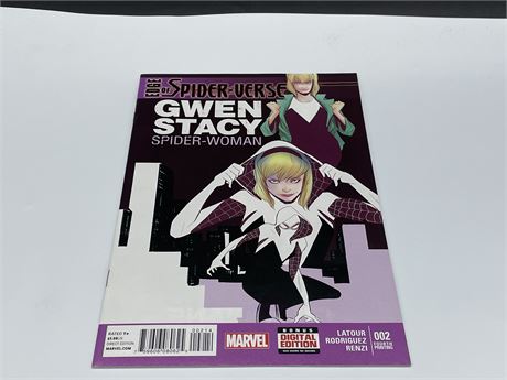 RARE 4TH PRINTING - EDGE OF SPIDER-VERSE GWEN STACY SPIDER-WOMAN #002