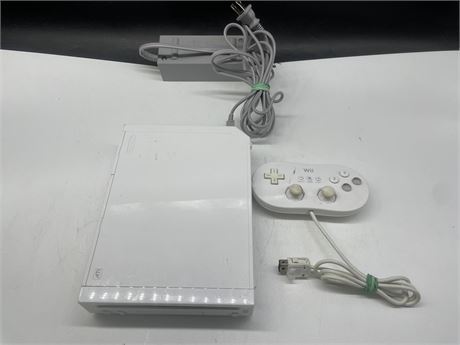 WII CONSOLE WITH CORD & CONTROLLER