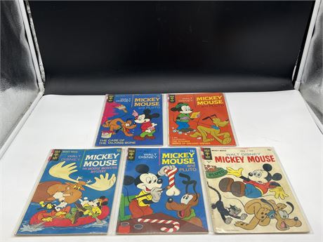 (5) 15 CENT MICKEY MOUSE COMICS