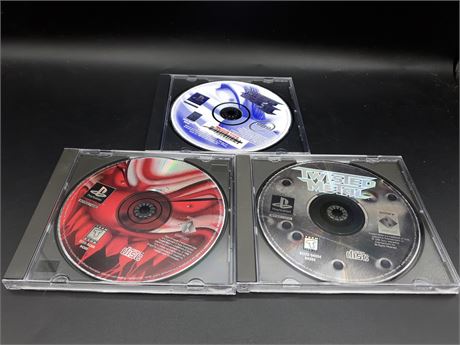 TWISED METAL 1, 2, & 3 - DISCS ONLY - EXCELLENT CONDITION - PLAYSTATION ONE