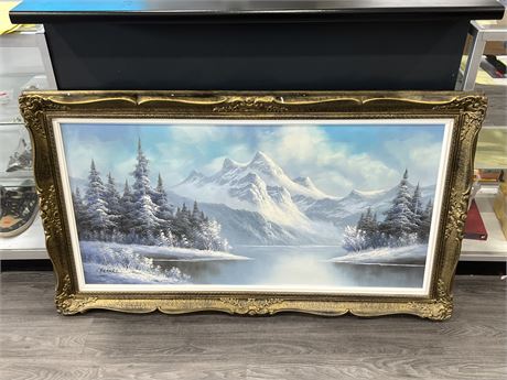 ORIGINAL OIL PAINTING ON CANVAS SIGNED “FRANKE” (55”x32”)