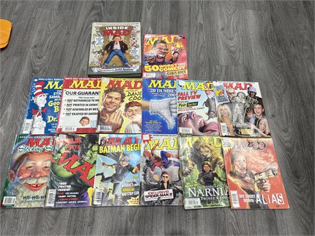 13 MAD MAGS + MAD BOOK