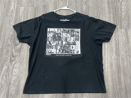 FUCT “THERE IS NO MAFIA IN JERSEY CITY” T SHIRT - SIZE L
