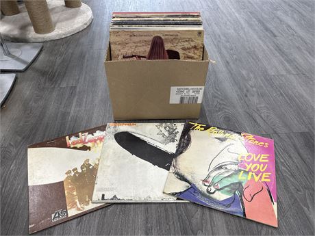 BOX OF MISC. RECORDS - CONDITION VARIES MOST ARE SCRATCHED OR SLIGHTLY SCRATCHED