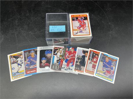 100 NHL ROOKIE CARDS