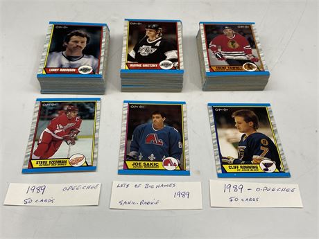 150+ 1989 OPC NHL CARDS (Includes rookie Sakic)