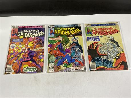 3 AMAZING SPIDER-MAN COMICS INCL: #203-205