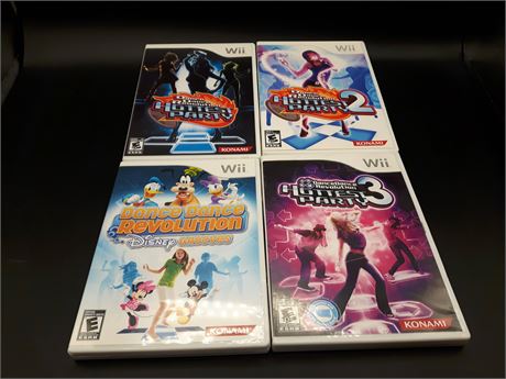 COLLECTION OF DDR GAMES - VERY GOOD CONDITION - WII