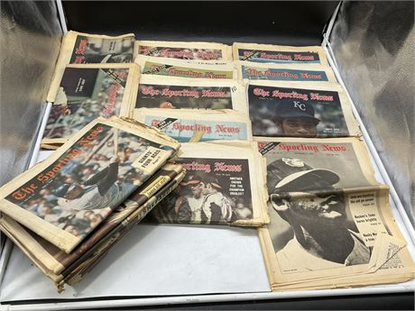 (21) 1960-70s SPORTING NEWS PAPERS