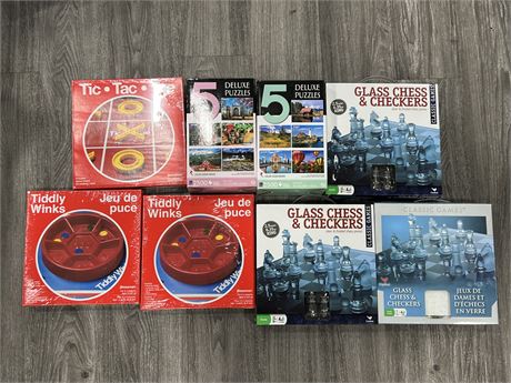 NEW ASSORTED GAMES & PUZZLES