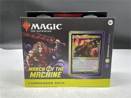 SEALED MAGIC THE GATHERING MARCH OF THE MACHINE GROWING THREAT COMMANDER DECK
