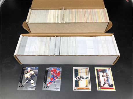 2 BOXES OF MISC HOCKEY CARDS