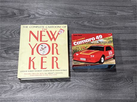 VINTAGE RADIO SHACK RC CAMARO 49 + THE COMPLETE CARTOONS OF THE NEW YORKER BOOK