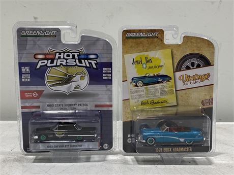 VHTF 2 GREENLIGHT CHASE GREEN MACHINE CARS - NEW RELEASE