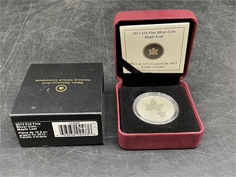 13’ $10 ROYAL CANADIAN MINT FINE SILVER COIN