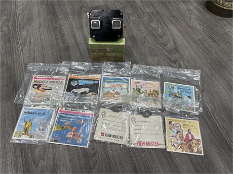 VINTAGE VIEWMASTER W/10 SETS OF ASSORTED REELS