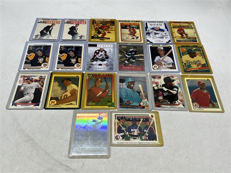 20 NHL / MLB CARDS - MANY ROOKIES
