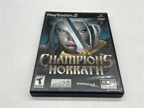 CHAMPIONS OF NORRATH - PS2 W/INSTRUCTIONS - GOOD CONDITION
