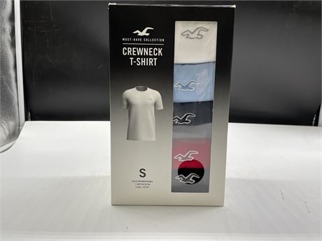 NEW PACK OF 5 CREWNECK T-SHIRTS SIZE S