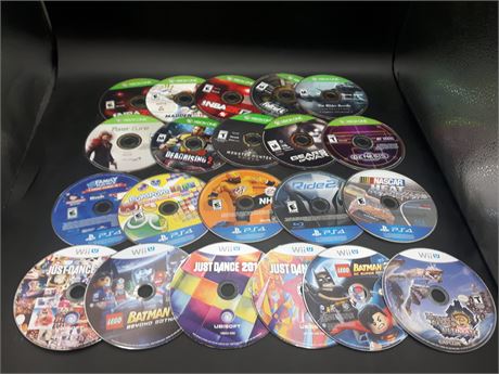 COLLECTION OF XBONE / PS4 / WII-U GAMES - LOOSE DISCS