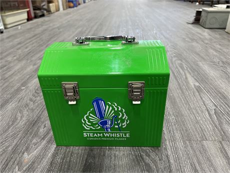 STEAM WHISTLE METAL LUNCH BOX 8”WIDE 10”TALL