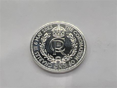 1 OZ 999 FINE SILVER CORONATION OF KING CHARLES COIN