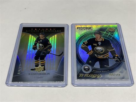 2 ROOKIE DAHLIN TRILOGY NUMBERED CARDS