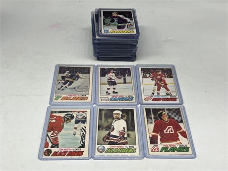 (47) 1977 OPC NHL CARDS IN TOPLOADERS