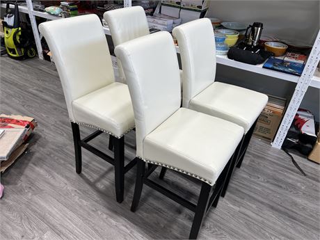 4 MATCHING HIGH CHAIRS (47” to top of back rest)
