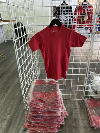 QTY 57 - RED ATHLETIC SHIRTS (Youth Small/Youth Medium)