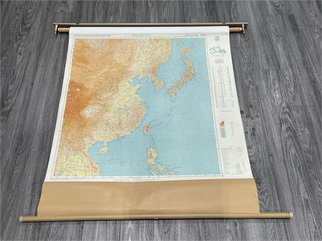 VINTAGE SOUTH EAST ASIA SMALL MAP 38”x50”